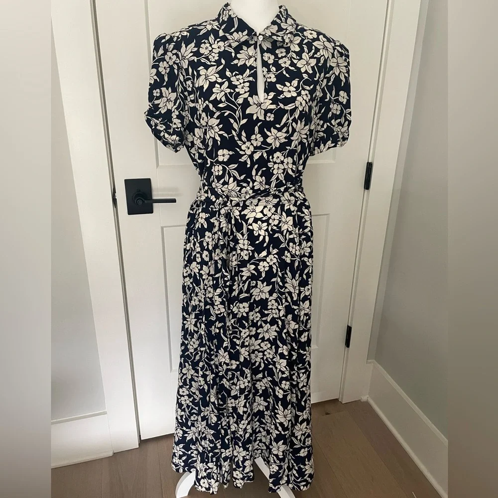 Polo Ralph Lauren Floral A-Line Midi Dress NWT - Picture 8 of 16